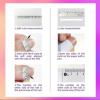 FRUJCDKI 50mm Handmade Real Fake Nail Glue Series Luxury Rhinestone French Extra Long Pressed Fake Nails Long Coffin Fake Nails Ballerina Glue Nails, Shiny Female Sticker Nails (luxury rhinestone-M) view 4