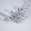 Teyglen Dainty Crystal Bridal Wedding Hair Comb Sparkly Silver Opal Rhinestone Hair Pieces Hair Accessories Bridal Side Comb Headpieces for Women Bride Girls view 3