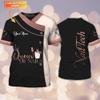 Personalized Custom Name 3D T-Shirt, Manicurist Gift, Beauty & Spa, Pedicure, Nail Art Shirt, Nail Tech view 2