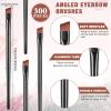 300 Pcs Disposable Eye Brow Brush Multifunction Eyebrow Cosmetic Brushes for Eyebrows Portable Angled Professional Brow Tint Esthetician Supplies Bulk(Black) view 2