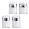 Uonlytech 4pcs Refillable Airless Lotion Bottle Travel Pump Jar Dispenser for Creams Moisturizers and Diy Cosmetics Sturdy As Material Compact Design for Easy Use view 1