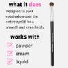 Beauty Junkees Professional Makeup Brush - Dense Eyeshadow Brush for Even Color Coverage on Lid and Crease view 2