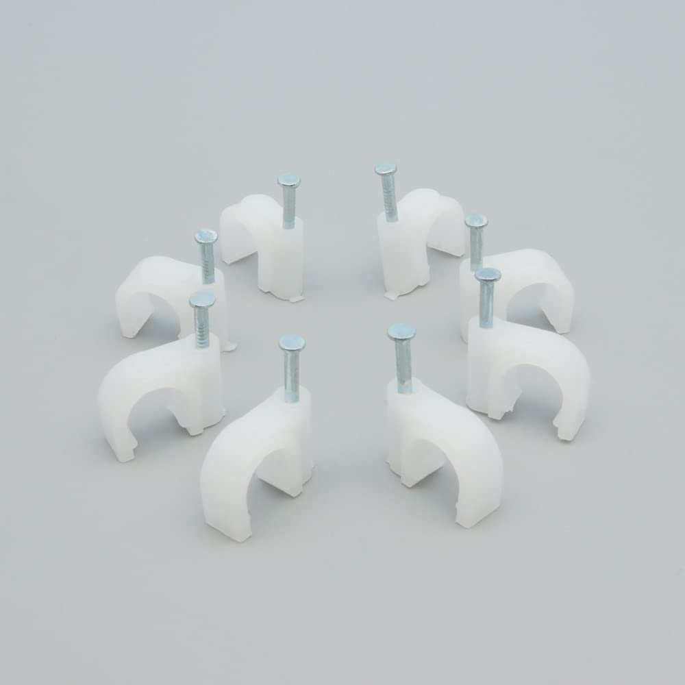 Cable Central LLC (100 Pack) Nail-in Clip for RG59 White 100pack
