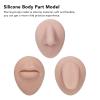 Silicone Tongue Mouth Model Set for Piercing Practice, 3D Simulation Body Nose Tongue Model, Medium Flesh Color view 2