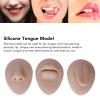 Silicone Tongue Mouth Model Set for Piercing Practice, 3D Simulation Body Nose Tongue Model, Medium Flesh Color view 3