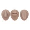 Silicone Tongue Model, 3D Simulation Silicone Mouth Tongue Nose Model Set for Piercing Practice, Silicone Model for Piercing, Practicing Suture (Dark Skin Colour) view 1