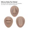 Silicone Tongue Model, 3D Simulation Silicone Mouth Tongue Nose Model Set for Piercing Practice, Silicone Model for Piercing, Practicing Suture (Dark Skin Colour) view 2