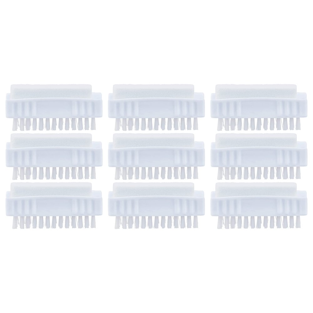 Superio Nail Brush with Pumice Stone Duel Side Shower Brush Bathroom Foot Scrubber exfoliate Dry Dead Skin Stiff Bristles Brush Removes Callus on Hand Heels Smooth Skin, (9)