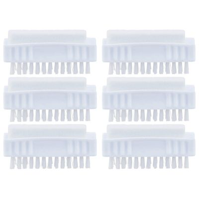 Superio Nail Brush with Pumice Stone Duel Side Shower Brush Bathroom Foot Scrubber exfoliate Dry Dead Skin Stiff Bristles Brush Removes Callus on Hand Heels Smooth Skin, (6)