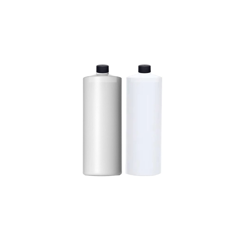 (Pack of 15) 32oz 28/410 HDPE Plastic Cylinder Squeeze Bottles with printed pressure sensitive capfor Shampoo, Conditioner, Lotion, Any Liquid Products, Keratin Multi-Use Refillable