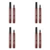 Magik 2-4 Pc Microblading Tattoo Eyebrow Pen Four Tips Waterproof Ink Gel Tint Draw. (4 Pack, 3 Reddish brown) view 1