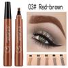 Magik 2-4 Pc Microblading Tattoo Eyebrow Pen Four Tips Waterproof Ink Gel Tint Draw. (4 Pack, 3 Reddish brown) view 3