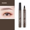 Magik 2-4 Pc Microblading Tattoo Eyebrow Pen Four Tips Waterproof Ink Gel Tint Draw. (2 Pack, 4 Gray brown) view 2