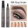 Magik 2-4 Pc Microblading Tattoo Eyebrow Pen Four Tips Waterproof Ink Gel Tint Draw. (2 Pack, 4 Gray brown) view 3