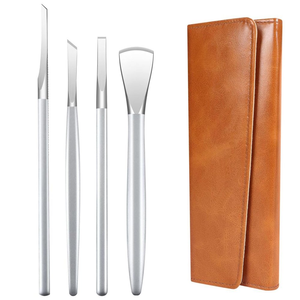 Ingrown Toenail Removal Kit, Pedicure Tools Kit Professional Knife Set Stainless Steel Ingrown Toenail Tool Foot Care Tools Nail Cuticle Remover (4 Pcs Set)