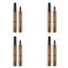 Magik 2-4 Pc Microblading Tattoo Eyebrow Pen Four Tips Waterproof Ink Gel Tint Draw. (4 Pack, 1 LightBrown) view 1