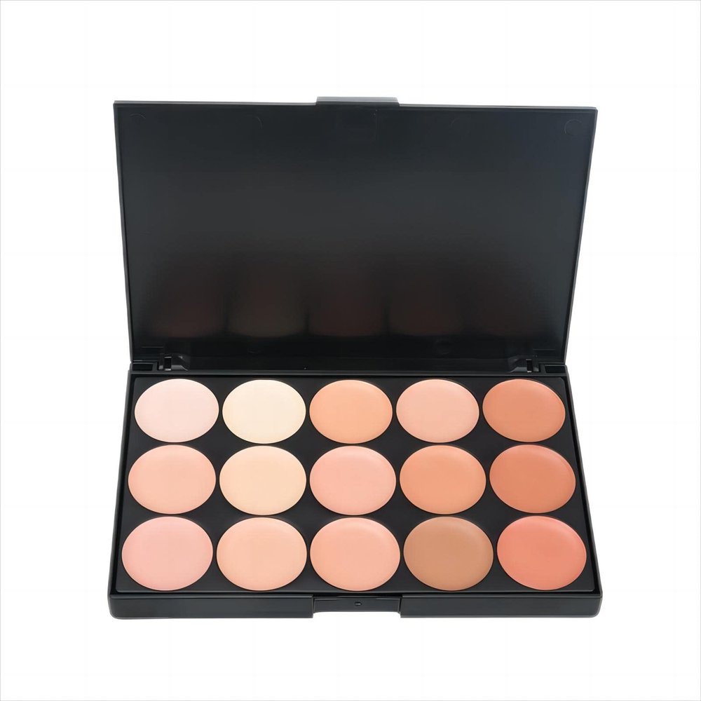 15 Colors Concealer Foundation Contouring Cream and Highlighter Makeup Set - Contouring Foundation/Concealer Palette - Vegan, Animal free and hypoallergenic (Z15-02)