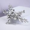 Teyglen Women Dainty Simple Full Rhinestones Bride Wedding Hair Comb Silver Teardrop Rhinestones Bridal Side Hair Combs Luxurious Hair Accessories for Women Bride Girls view 2