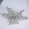 Teyglen Women Dainty Simple Full Rhinestones Bride Wedding Hair Comb Silver Teardrop Rhinestones Bridal Side Hair Combs Luxurious Hair Accessories for Women Bride Girls view 4
