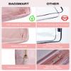 BAGSMART TSA Approved Toiletry Bag, 2 Pack Clear Makeup Cosmetic Bag Organizer, Quart Size Travel Bag for Toiletries, Carry-on Travel Accessories Essentials - Pink view 3