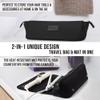 BAREFOOT CARIBOU Hair Tools Travel Bag and Heat Resistant Mat for Flat Irons, Straighteners, Curling Iron, and Haircare Accessories, 2-in-1 design, with Interior Pockets, Portable Organizer (Black) view 4