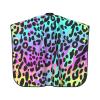 BZAXXQI Colorful Rainbow Leopard Hair Cutting Cape,Barber Cape Unisex Hair Cutting Cape Hair Cutting Accessories 66x55 Inch view 2