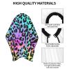 BZAXXQI Colorful Rainbow Leopard Hair Cutting Cape,Barber Cape Unisex Hair Cutting Cape Hair Cutting Accessories 66x55 Inch view 4