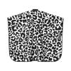 BZAXXQI Black White Leopard Print Hair Cutting Cape,Barber Cape Unisex Hair Cutting Cape Hair Cutting Accessories 66x55 Inch view 2