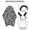 BZAXXQI Black White Leopard Print Hair Cutting Cape,Barber Cape Unisex Hair Cutting Cape Hair Cutting Accessories 66x55 Inch view 4