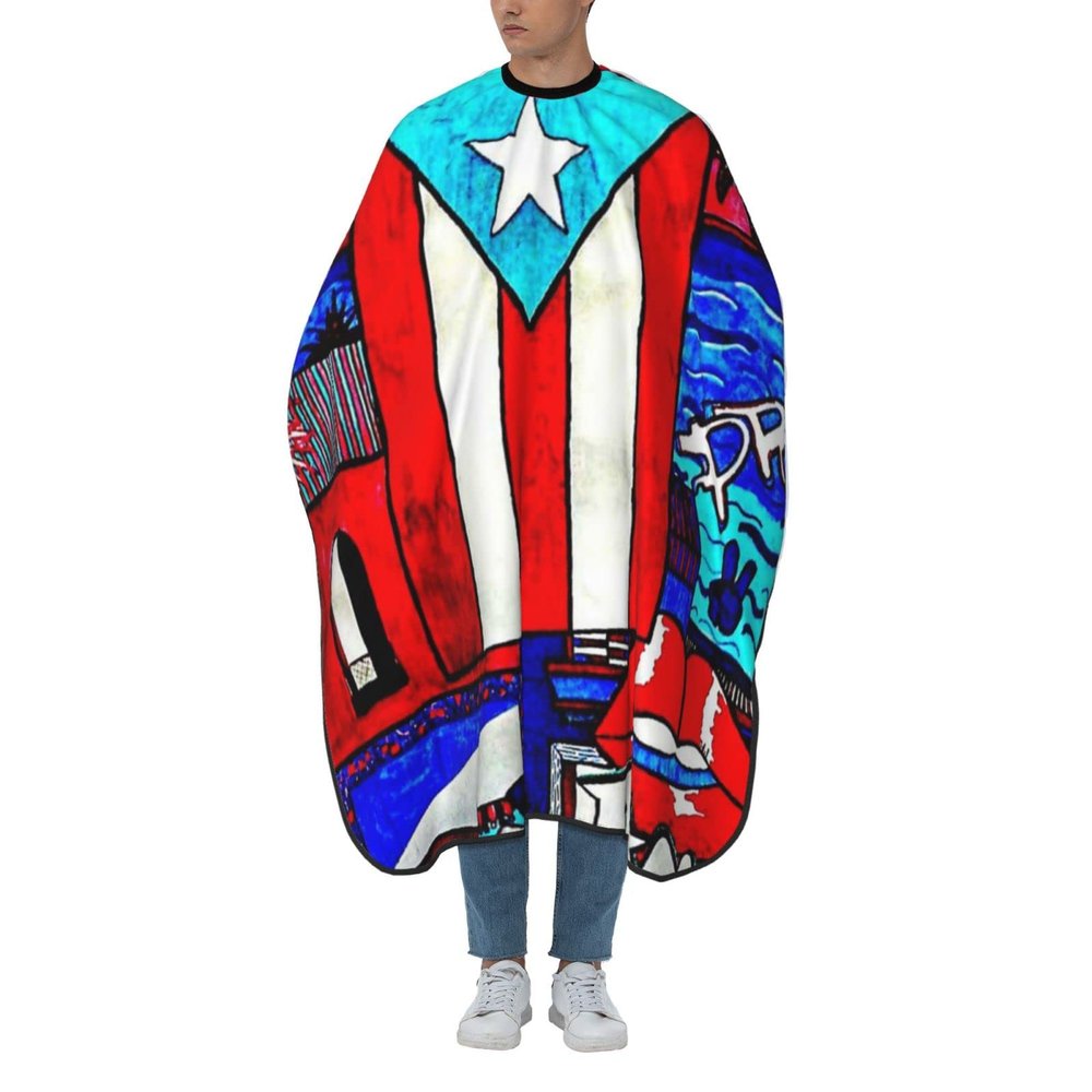 bzaxxqi Puerto Rico Hair Cutting Cape,Barber Cape Unisex Hair Cutting Cape Hair Cutting Accessories 66x55 Inch