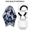 BZAXXQI Blue Leopard Flower Hair Cutting Cape,Barber Cape Unisex Hair Cutting Cape Hair Cutting Accessories 66x55 Inch view 4