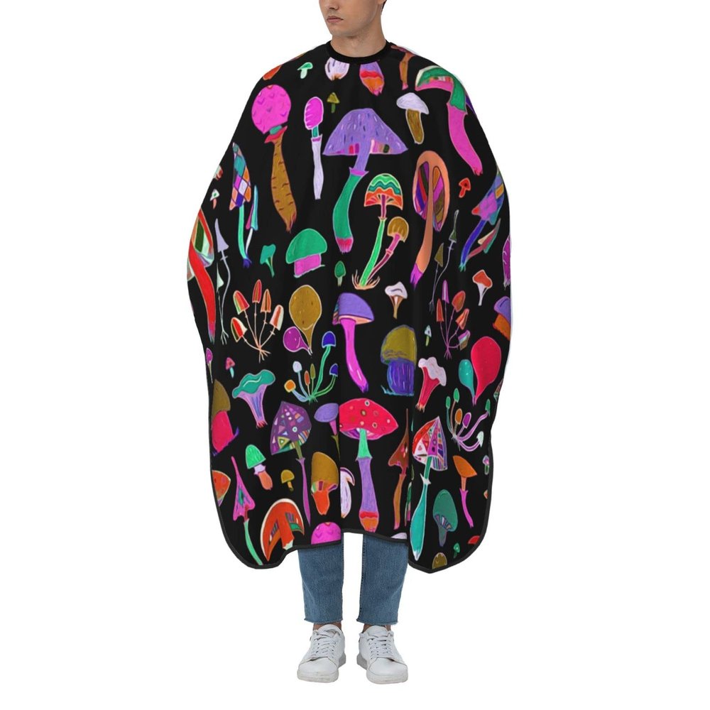 BZAXXQI Mushrooms Hair Cutting Cape,Barber Cape Unisex Hair Cutting Cape Hair Cutting Accessories 66x55 Inch