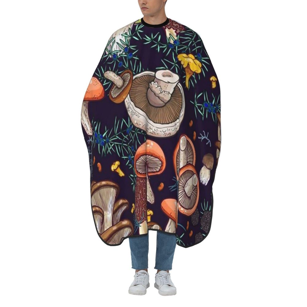BZAXXQI Dark Forest Mushroom Hair Cutting Cape,Barber Cape Unisex Hair Cutting Cape Hair Cutting Accessories 66x55 Inch
