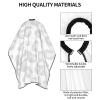 BZAXXQI Gray And White Leopard Print Hair Cutting Cape,Barber Cape Unisex Hair Cutting Cape Hair Cutting Accessories 66x55 Inch view 4