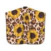 BZAXXQI Yellow Sunflowers With Leopard Print Hair Cutting Cape,Barber Cape Unisex Hair Cutting Cape Hair Cutting Accessories 66x55 Inch view 2
