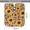 BZAXXQI Yellow Sunflowers With Leopard Print Hair Cutting Cape,Barber Cape Unisex Hair Cutting Cape Hair Cutting Accessories 66x55 Inch view 3