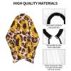 BZAXXQI Yellow Sunflowers With Leopard Print Hair Cutting Cape,Barber Cape Unisex Hair Cutting Cape Hair Cutting Accessories 66x55 Inch view 4