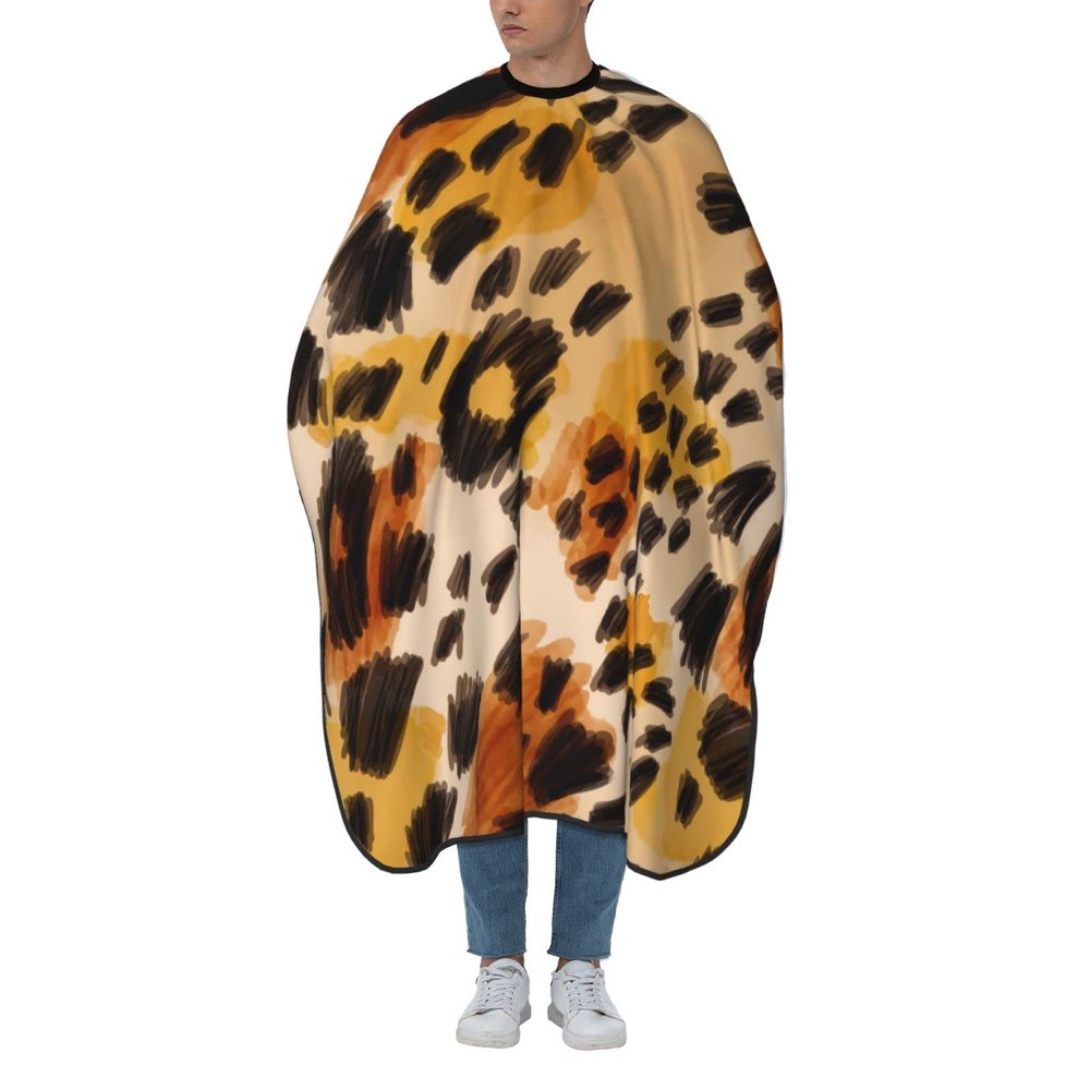 BZAXXQI Animal Leopard Print Hair Cutting Cape,Barber Cape Unisex Hair Cutting Cape Hair Cutting Accessories 66x55 Inch