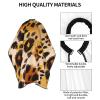 BZAXXQI Animal Leopard Print Hair Cutting Cape,Barber Cape Unisex Hair Cutting Cape Hair Cutting Accessories 66x55 Inch view 4