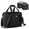 Prokva Professional Makeup Artist Travel Case with 4 Detachable Cosmetic Bags, Large Make up Organizer Bag with Makeup Kit Storage Section and Hair Tools Pocket, Black (Empty Bag Only) view 1
