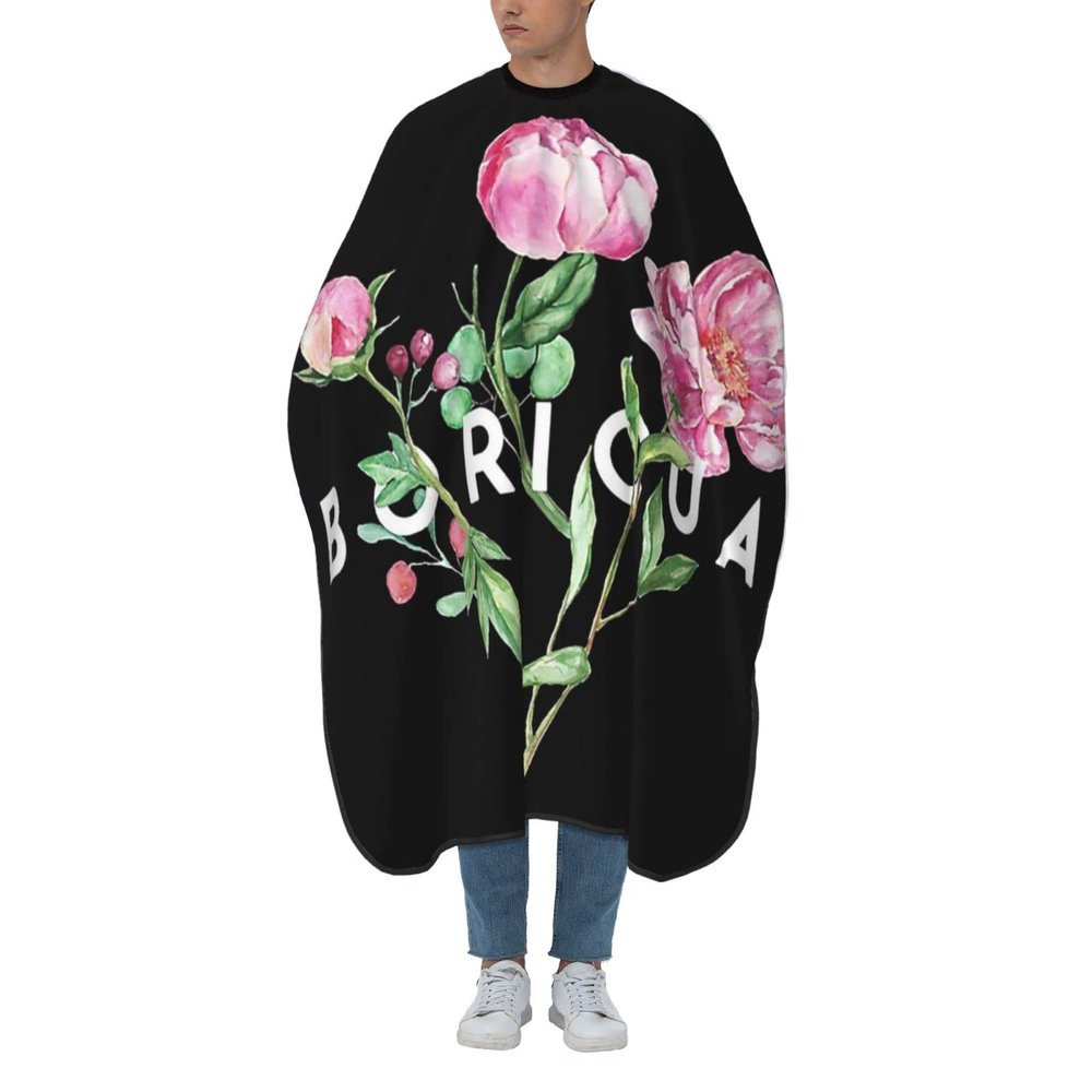 BZAXXQI Floral Boricua Hair Cutting Cape,Barber Cape Unisex Hair Cutting Cape Hair Cutting Accessories 66x55 Inch