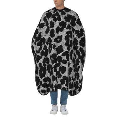 BZAXXQI Black Leopard Hair Cutting Cape,Barber Cape Unisex Hair Cutting Cape Hair Cutting Accessories 66x55 Inch