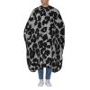 BZAXXQI Black Leopard Hair Cutting Cape,Barber Cape Unisex Hair Cutting Cape Hair Cutting Accessories 66x55 Inch view 1