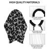 BZAXXQI Black Leopard Hair Cutting Cape,Barber Cape Unisex Hair Cutting Cape Hair Cutting Accessories 66x55 Inch view 4