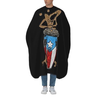 BZAXXQI Puerto Rican Flag Hair Cutting Cape,Barber Cape Unisex Hair Cutting Cape Hair Cutting Accessories 66x55 Inch