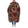 BZAXXQI Rose Leopard Hair Cutting Cape,Barber Cape Unisex Hair Cutting Cape Hair Cutting Accessories 66x55 Inch view 1