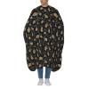 BZAXXQI Black Gold Leopard Hair Cutting Cape,Barber Cape Unisex Hair Cutting Cape Hair Cutting Accessories 66x55 Inch view 1