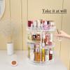 Famitree 360 Rotating Makeup Organizer, DIY Adjustable Makeup Carousel Spinning Holder Storage Rack, Large Capacity Vanity Organizer Skincare Organizers (Clear) view 2