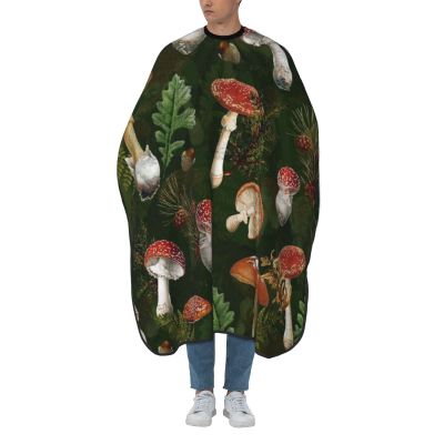 BZAXXQI Beautiful Green Mushroom Hair Cutting Cape,Barber Cape Unisex Hair Cutting Cape Hair Cutting Accessories 66x55 Inch