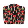 BZAXXQI Red Mushrooms On Black Hair Cutting Cape,Barber Cape Unisex Hair Cutting Cape Hair Cutting Accessories 66x55 Inch view 2